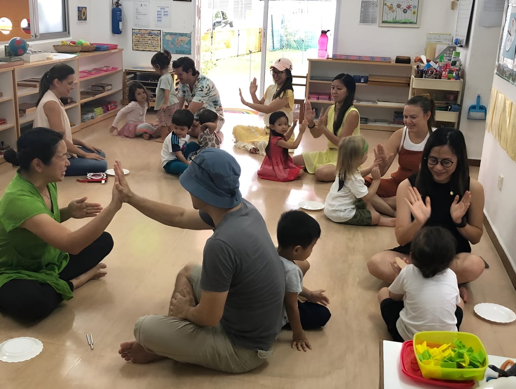 A joyful first Sarong Songs session where children and parents sang, clapped, and laughed together.