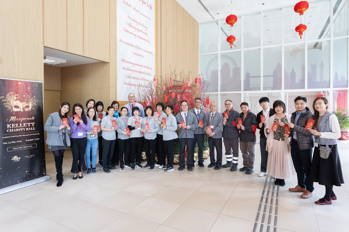 Staff and leadership celebrating Chinese New Year together.