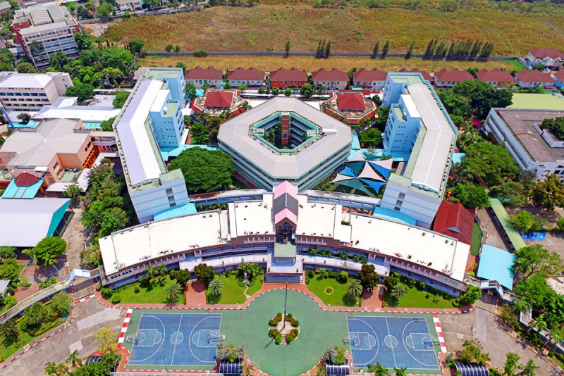 Aerial view of Ruamrudee International School.