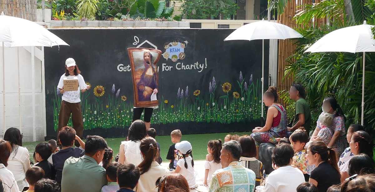 Families at a charity event organized by BEYC.