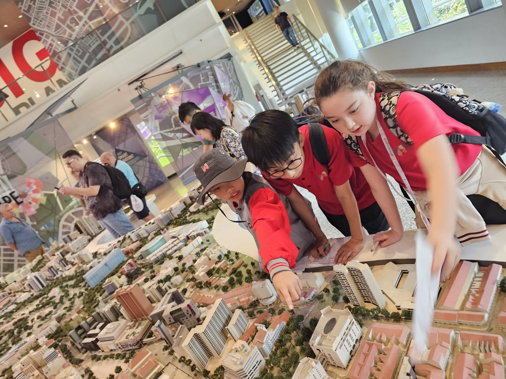 PYP students on a school trip visiting the Urban Redevelopment Authority