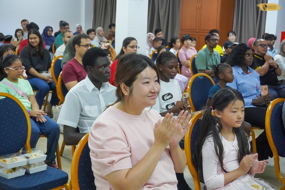The school community attending orientation.