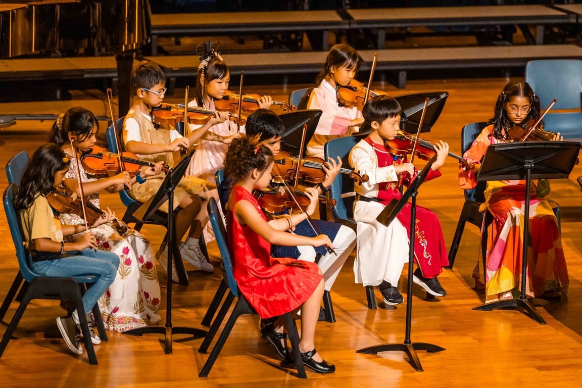 The orchestra performing at CultuRama at the East Campus