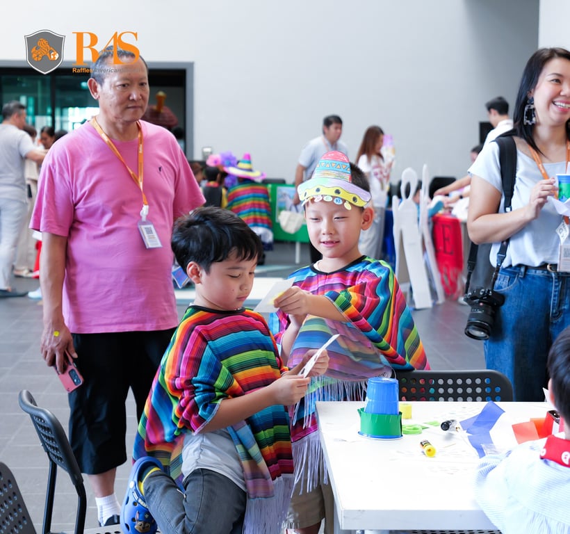 Students and Parents at the International Day event.