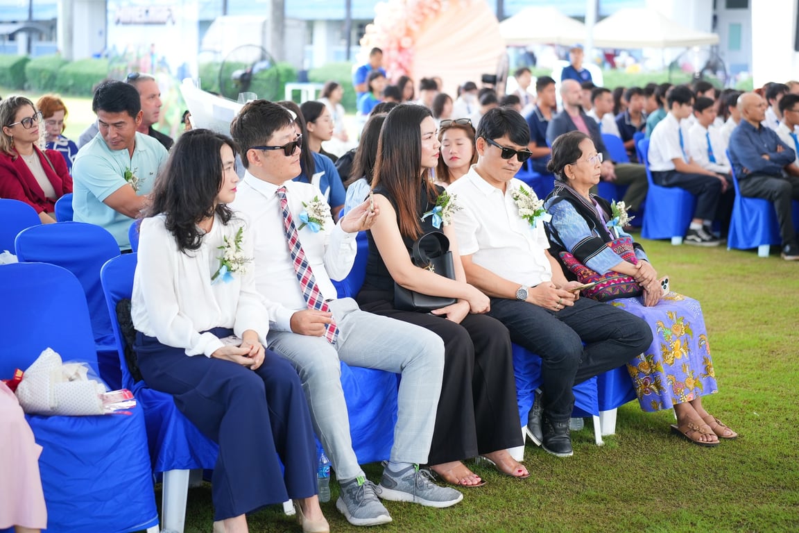 Families attending the graduation ceremony.