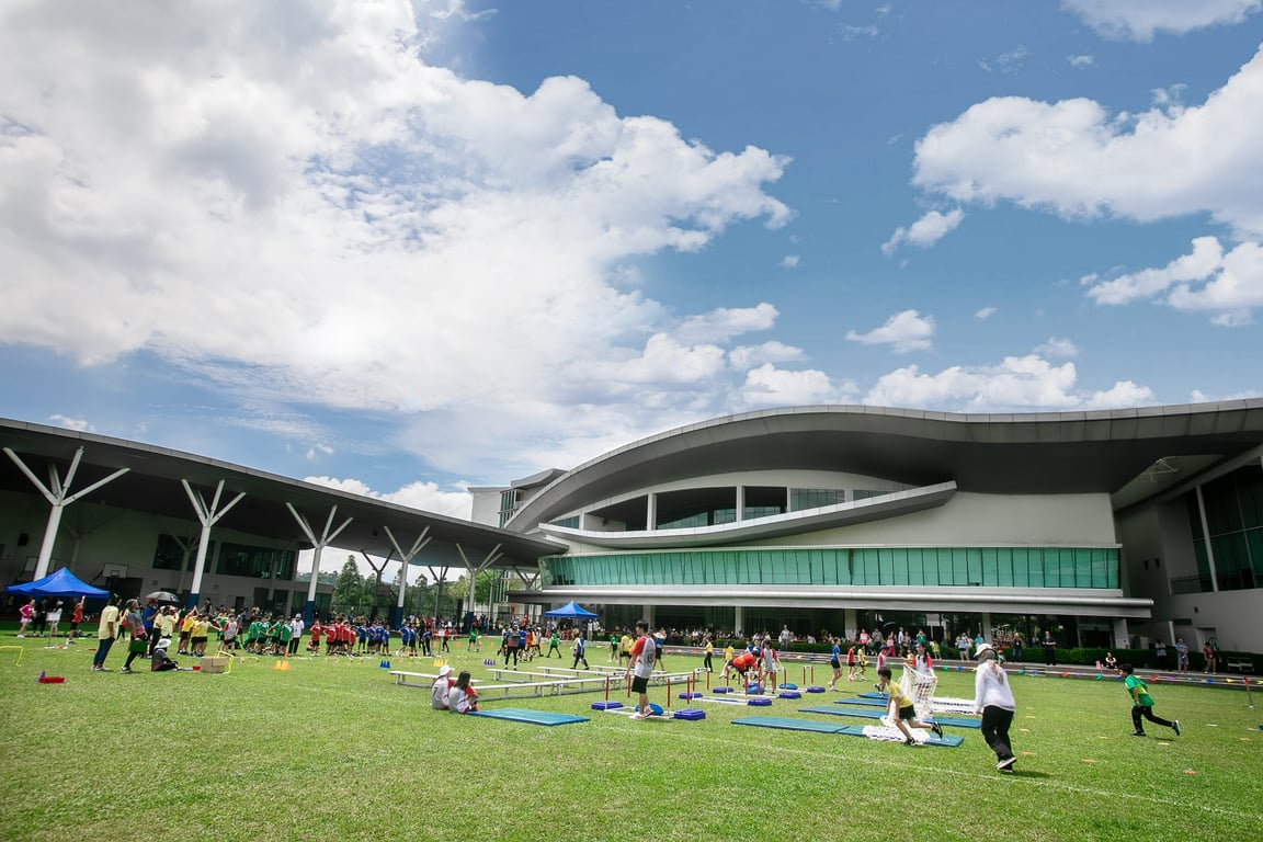 Students enjoy sports and activities at the school’s field.