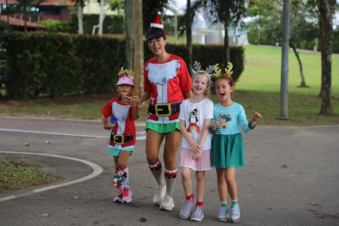 Children and parents join together in a colourful MCM community event that encourage active living.