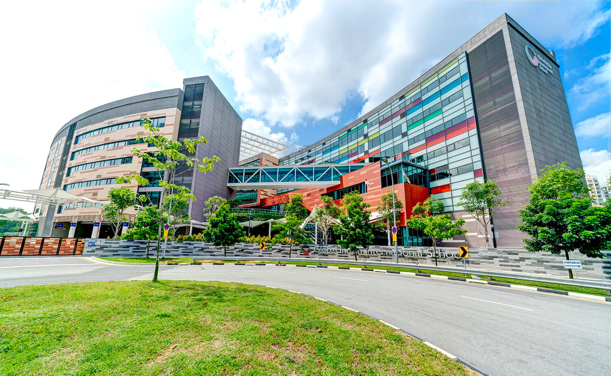 A front view of the new state-of-the-art SMART campus