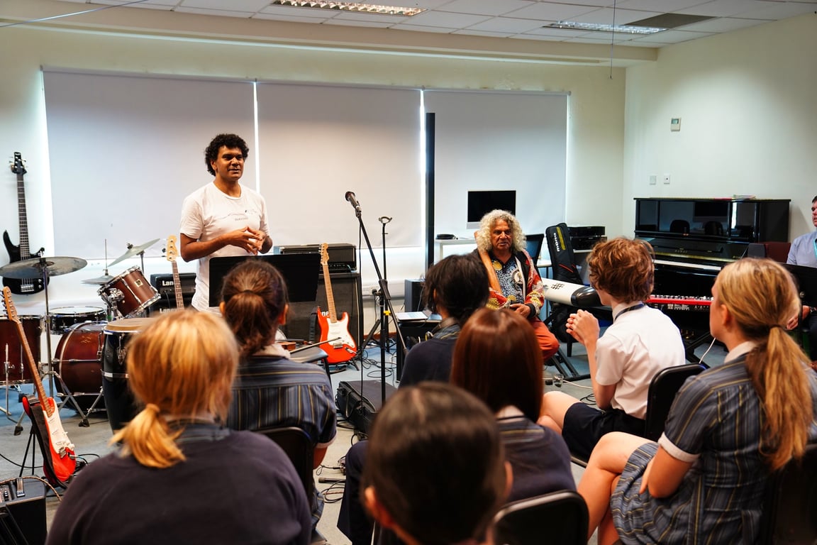 World-renowned Australian Indigenous musicians, Mr. Eric Avery and Mr. Graham King visited and delivered an exclusive performance and conference with our Elective Music students.