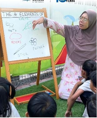 Outdoor learning about Earth’s elements in Eco-School style!