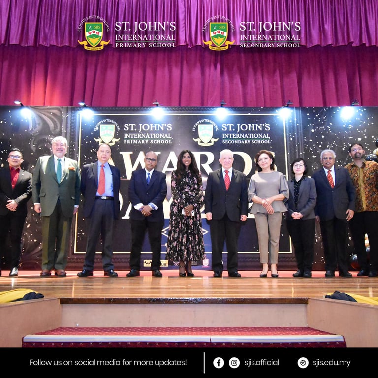 The faculty at the Awards Evening held at the school.