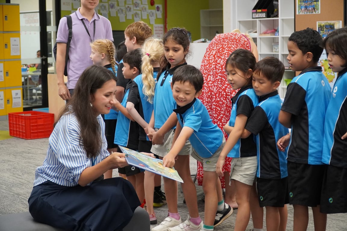 Author Janina Kutyn visited the Year 2 class and hosted an interactive read-along session