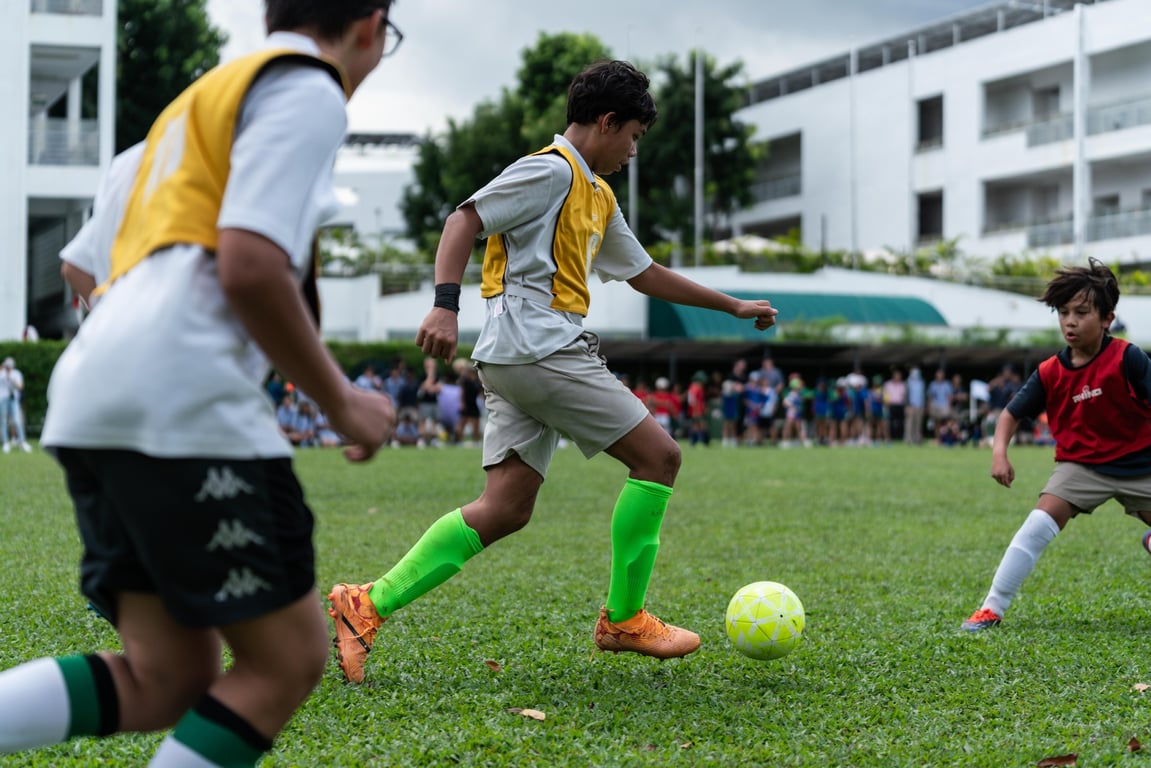 Middleton students competing in a Football tournament with other EtonHouse schools