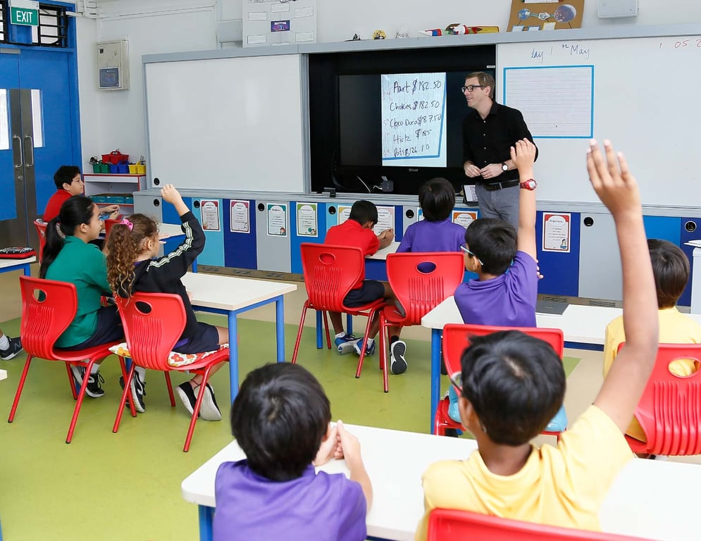 OWIS Teacher addressing the class during lesson time