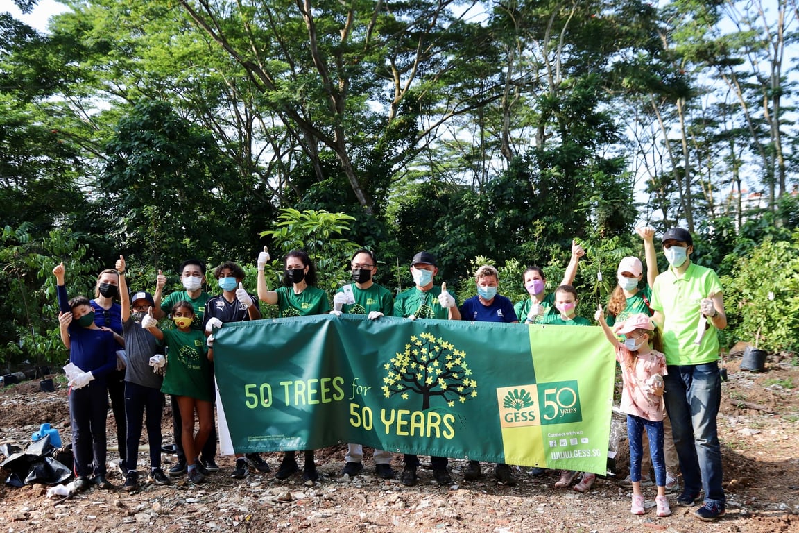 The school community  planted 50 trees for 50 years of GESS as part of NParks Plant-A-Tree Programme, and were joined by MP Mr. Liang Eng Hwa 