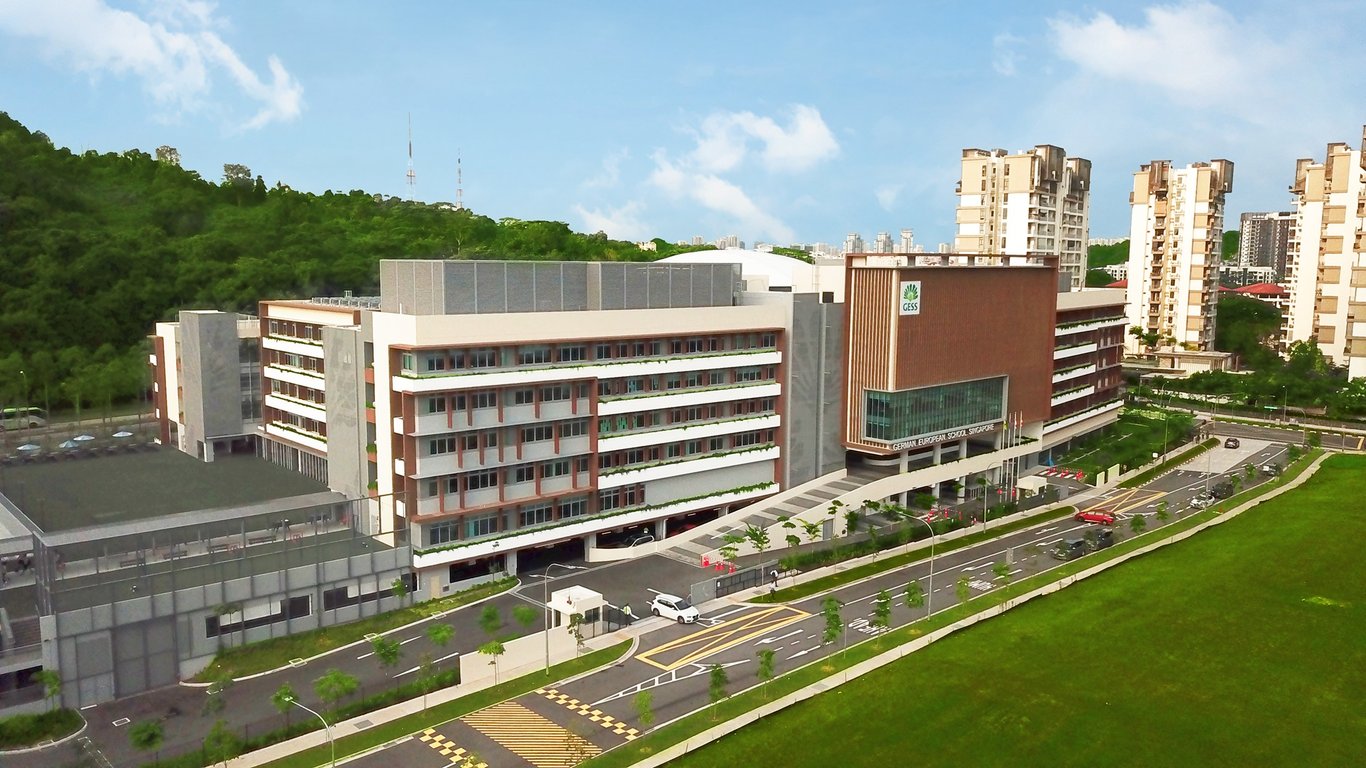 GESS Campus at Dairy Farm Lane, surrounded by Dairy Farm Nature Park