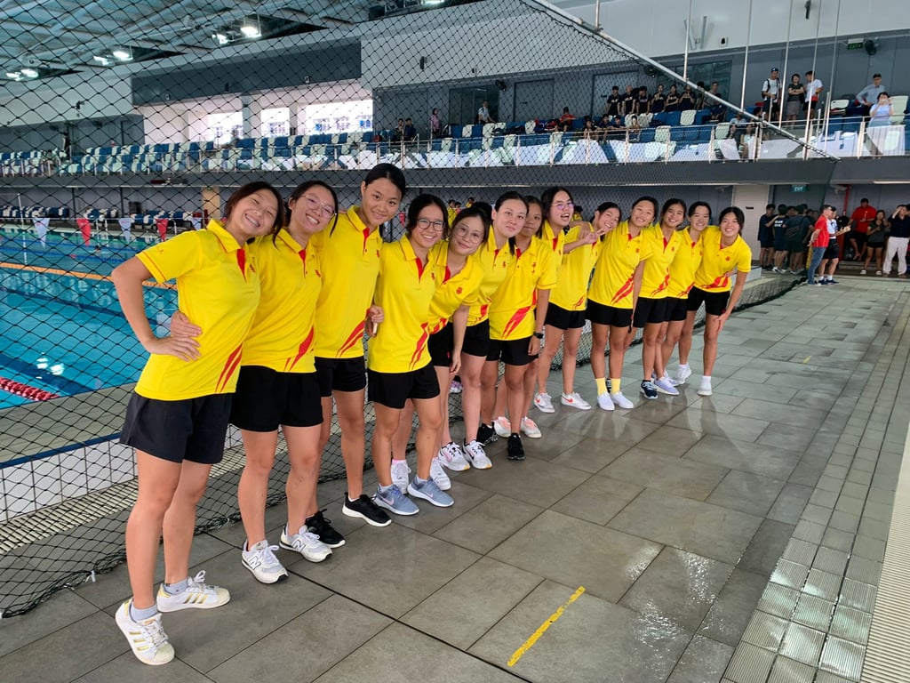 Hwa Chong Combined Water Polo Girls Team win the Gold Medal at the National Schools Games Water Polo Championship
