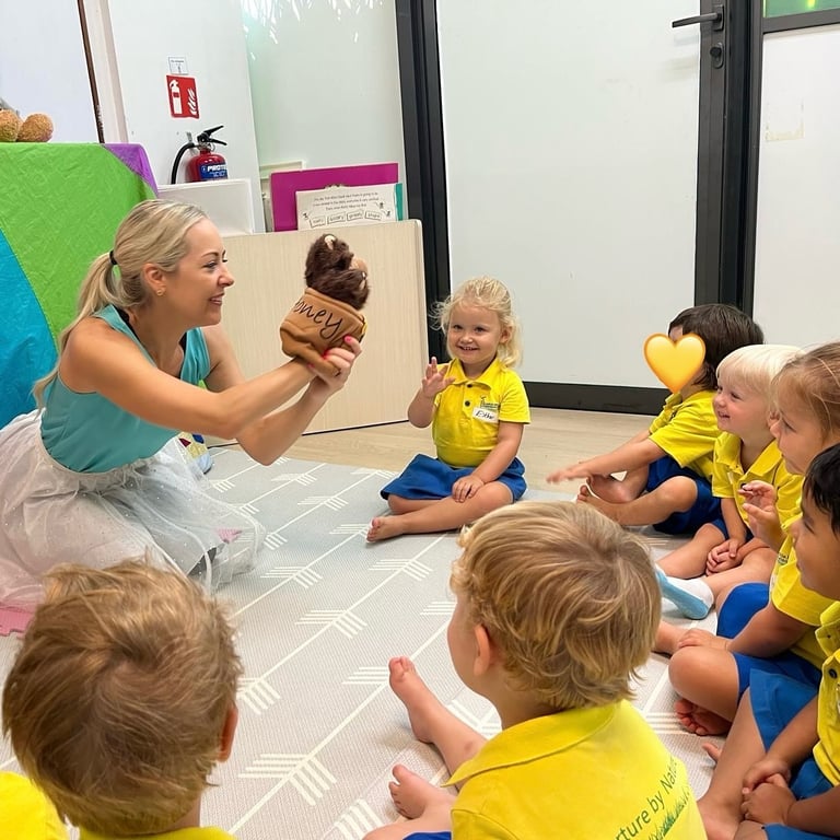 The children enjoying the Music class, part of the specialist program offered at the school