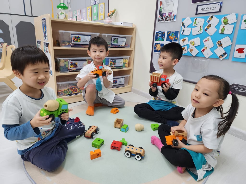 Children learning about the different methods of transportation.