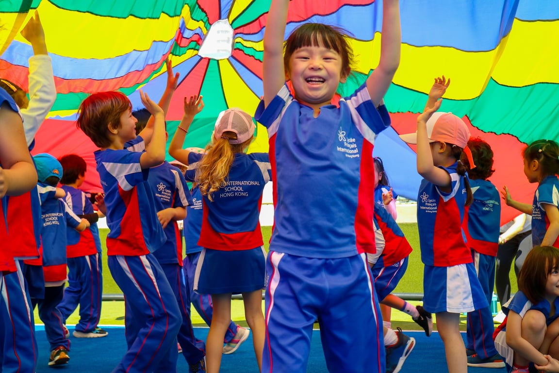 Students playing around during the annual sports day event.