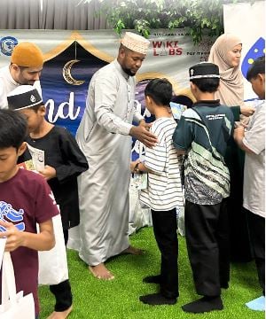 Eid Mubarak! Sharing joy and blessings with young hearts.
