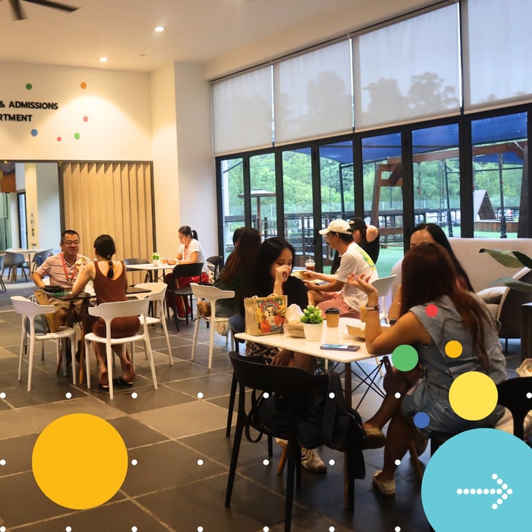 The Parents Cafe, a designated area on campus where parents can stay on campus 