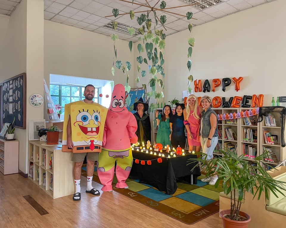 The Sentosa school community dressed up and decorated the campus for Halloween.