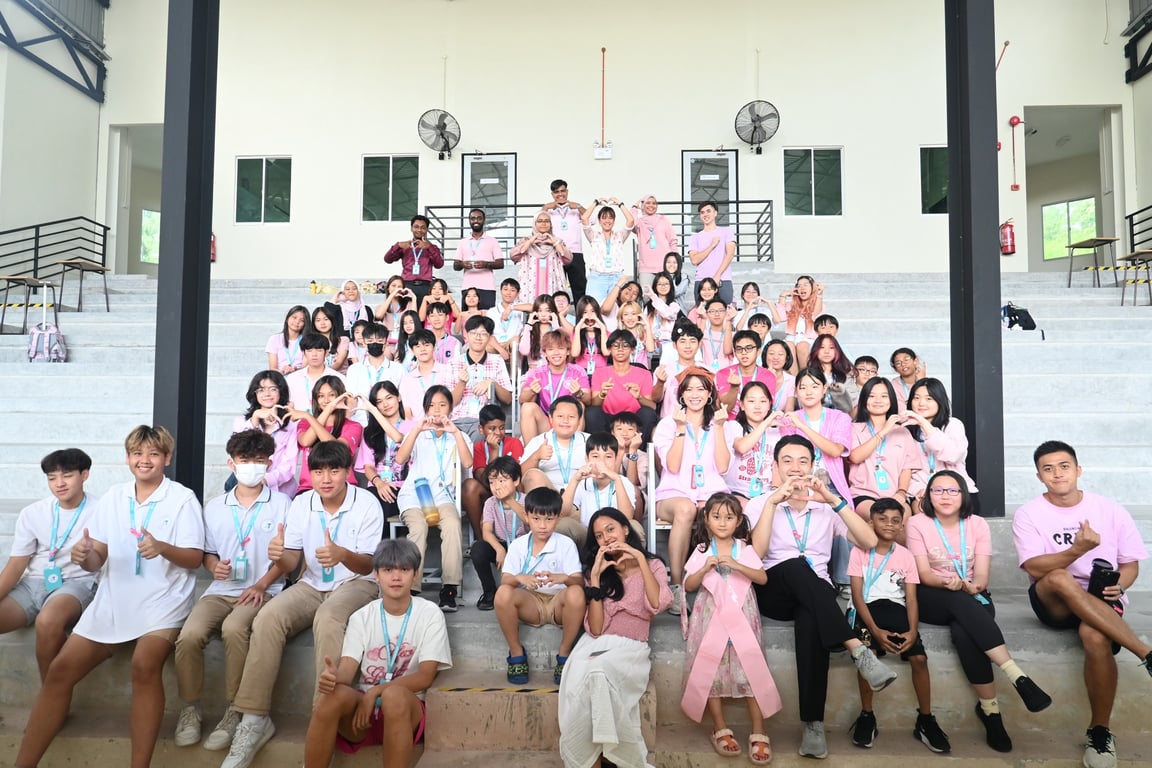 Students and staff unite in shades of pink to raise awareness and promote solidarity during a meaningful campus-wide event.