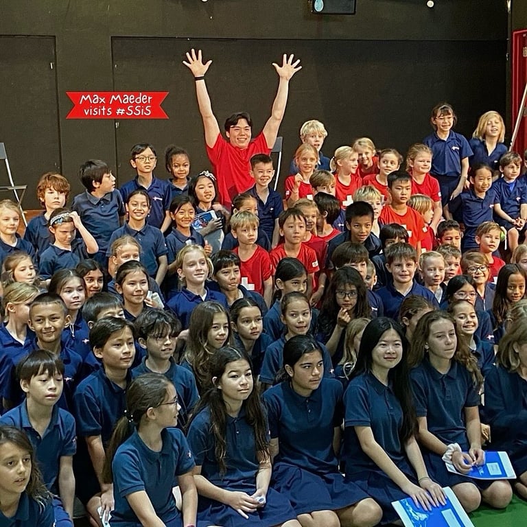 Olympic medallist and kitesurfing champion Maximilian Maeder visited SSiS to talk to and inspire the students.