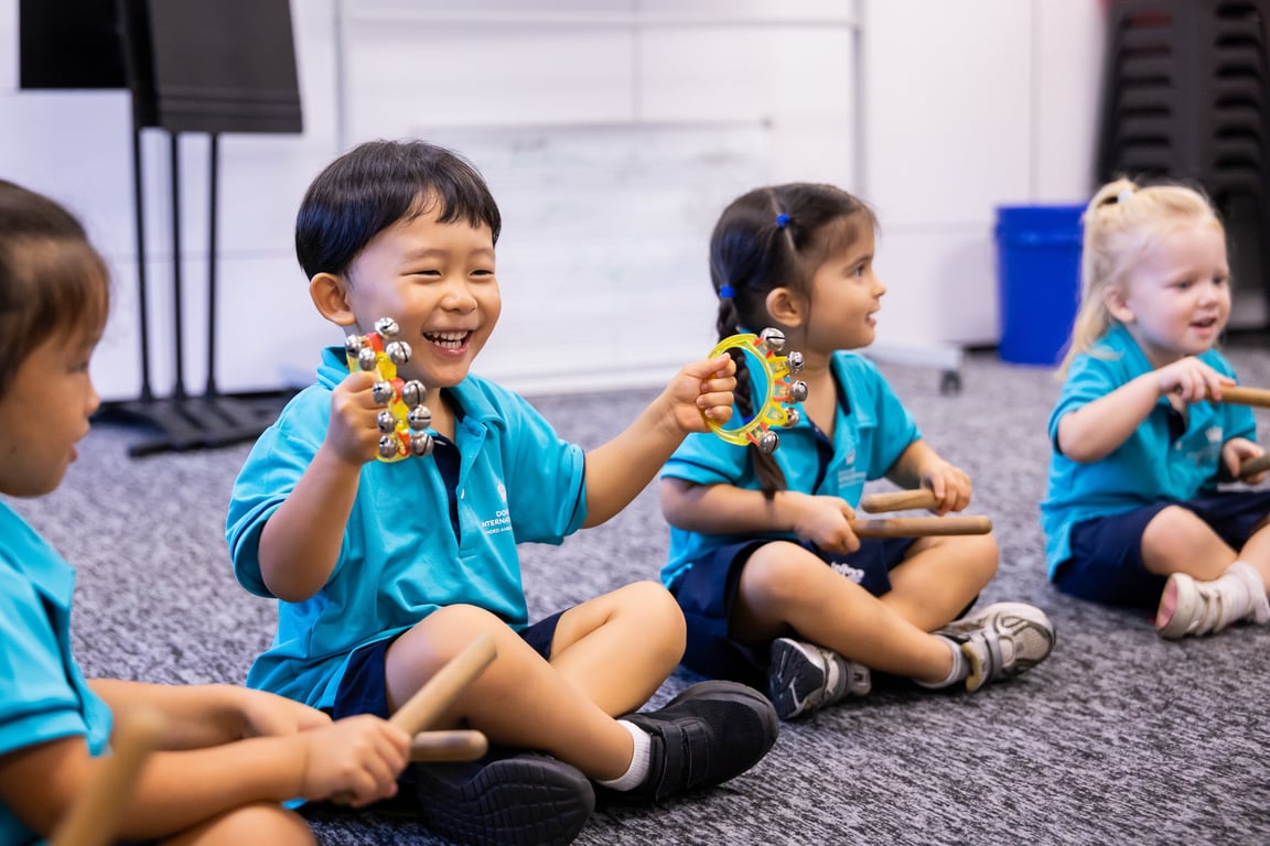 Early Years Students enjoying their weekly music class