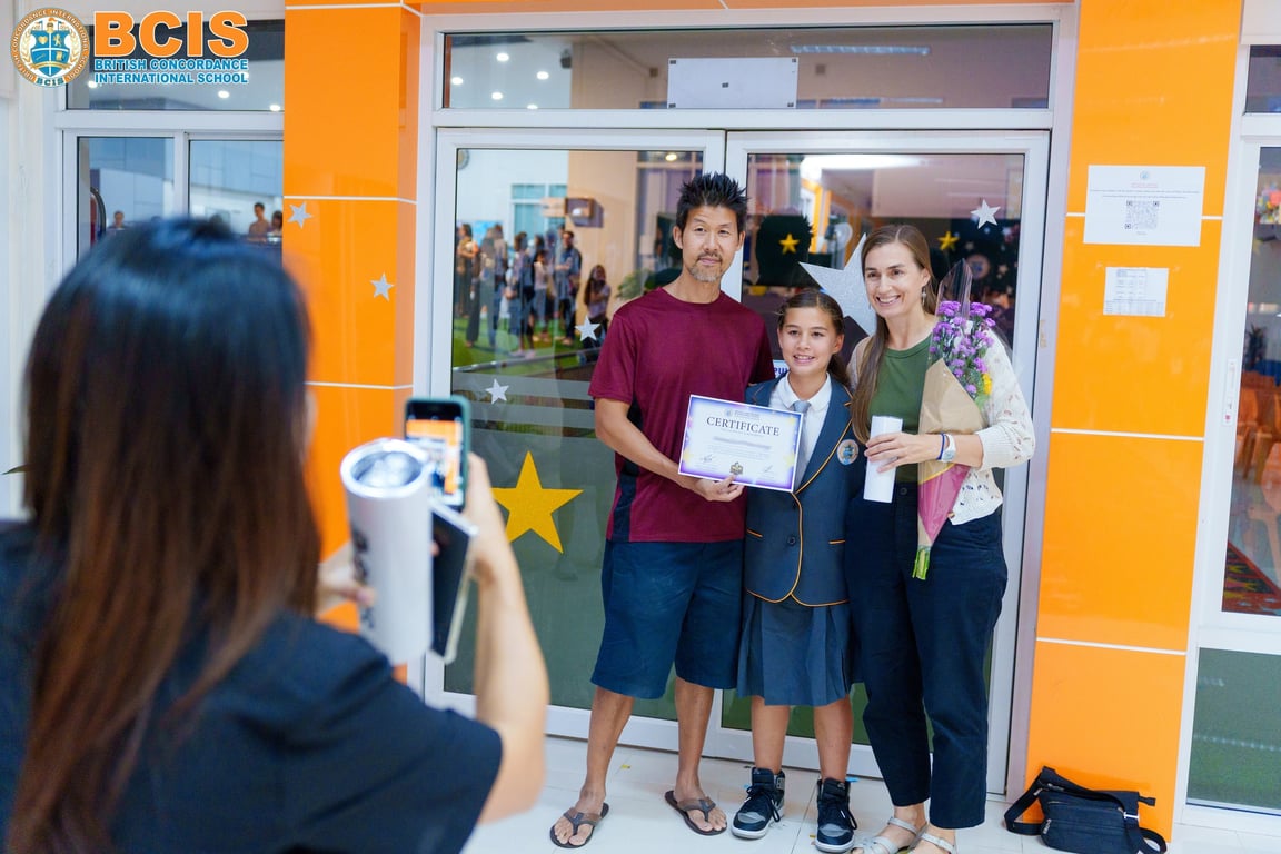 Families attending graduation ceremony.