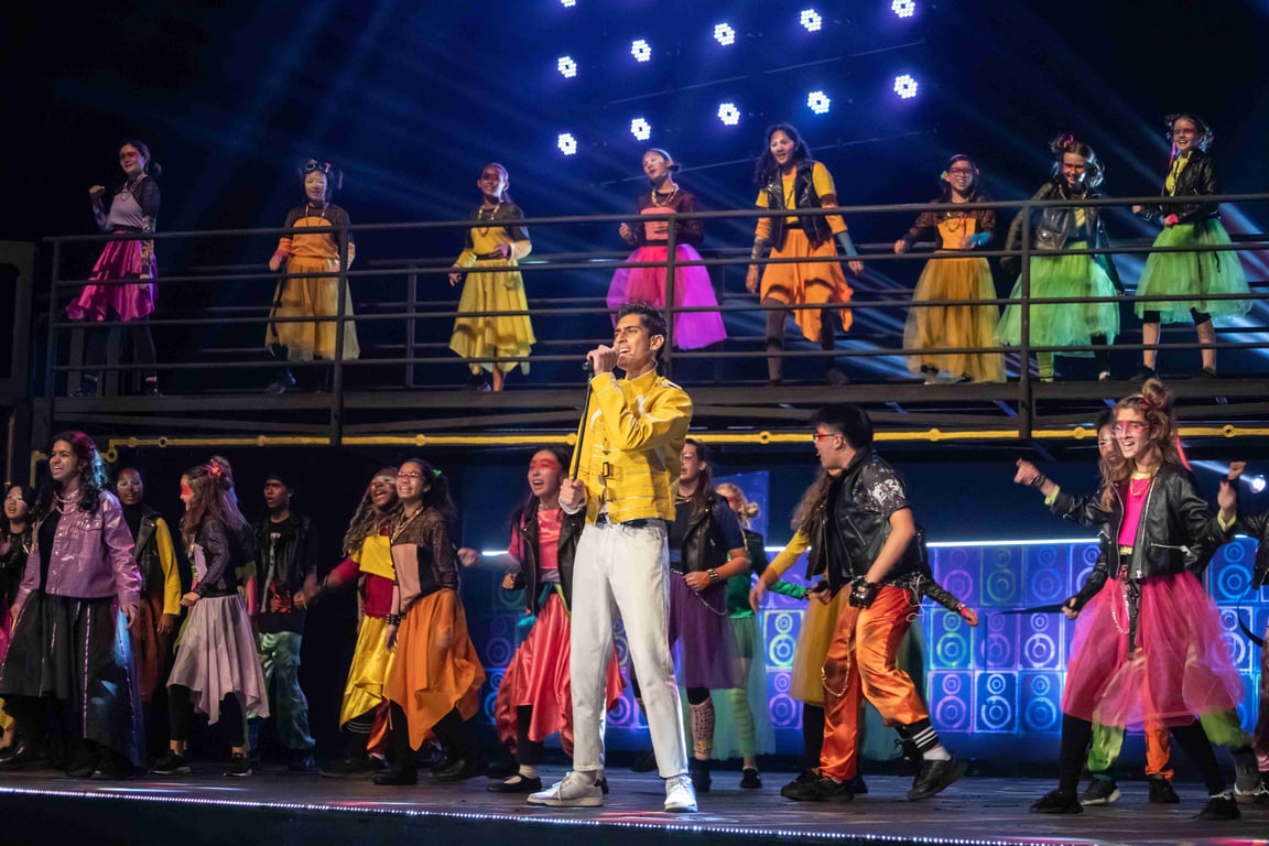 Senior School students perform in the annual musical production held in the JIS Arts Centre.