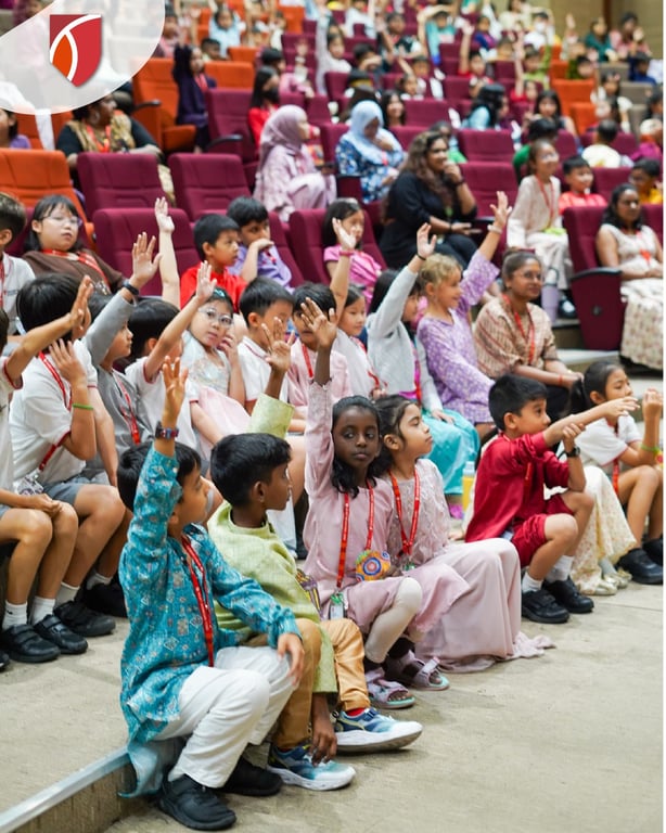 The entire school community together to celebrate Hari Raya with vibrant performances, engaging quizzes and traditional attire.