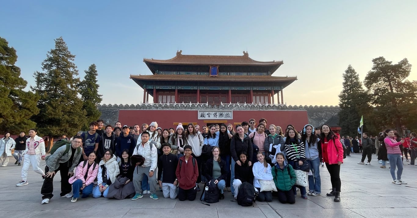 Middle and Upper Senior school students on a language and culture trip to Beijing.