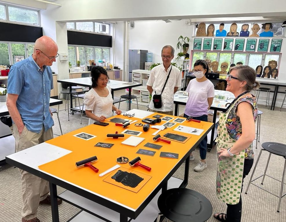 Parents participating in a hands-on taster session during ICHK’s Celebration of Learning week.

