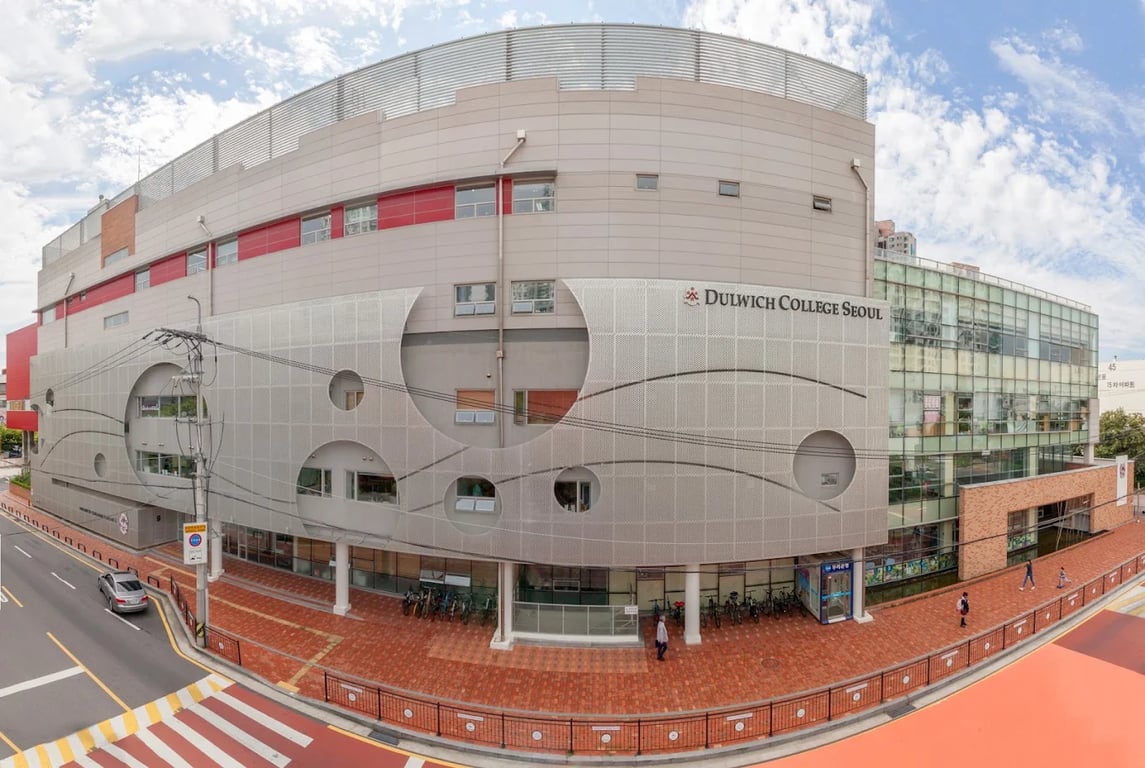 Exterior view of Dulwich College Seoul campus building.
