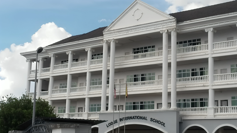 The school's building reflecting its classic architectural charm.