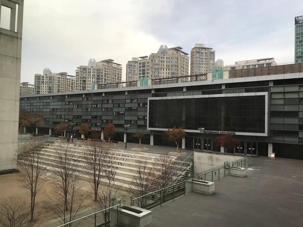 Campus buildings and open plaza at Chadwick International School.
