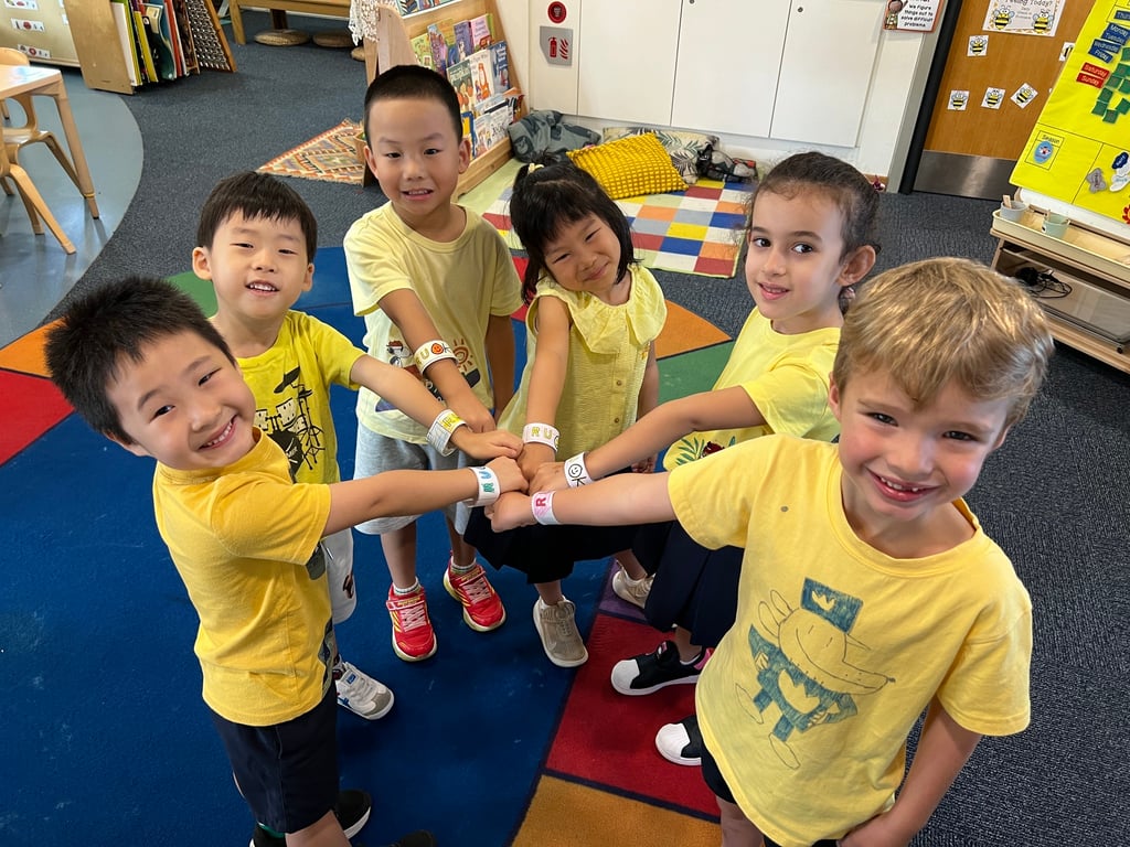 Elementary school students participating in an activity during R U OK? Day, an intitative to teach about mental health and wellbeing