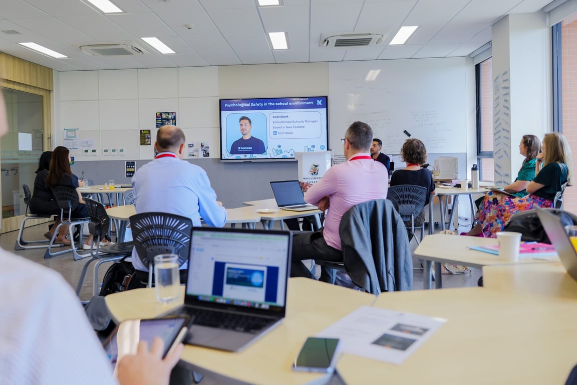Educators attending a CPD session on student wellbeing.