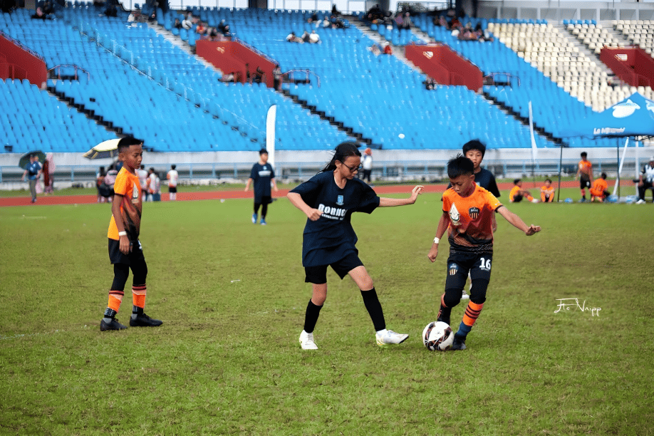 BIS team competes in a spirited inter-school football match at the stadium.