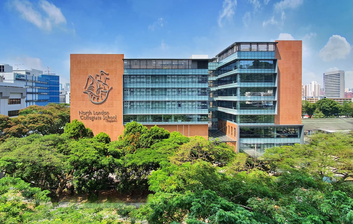 The front view of NCLS' expansive state of the art campus