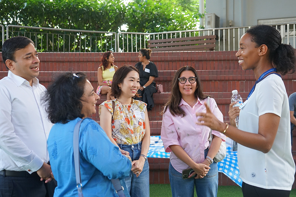 The secondary team meeting parents during Back-to-School night, a Chatsworth tradition.