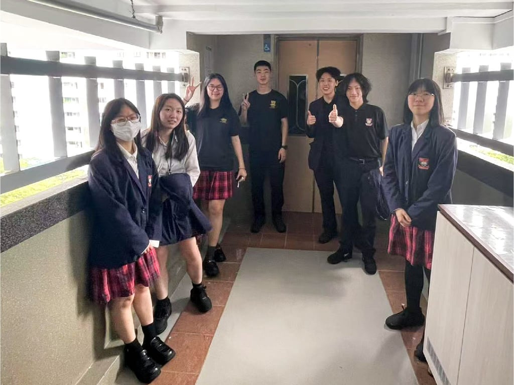 Members of the Volunteering CCA visit elderly residences to spend meaningful time with the residents, providing companionship and giving back to the community.