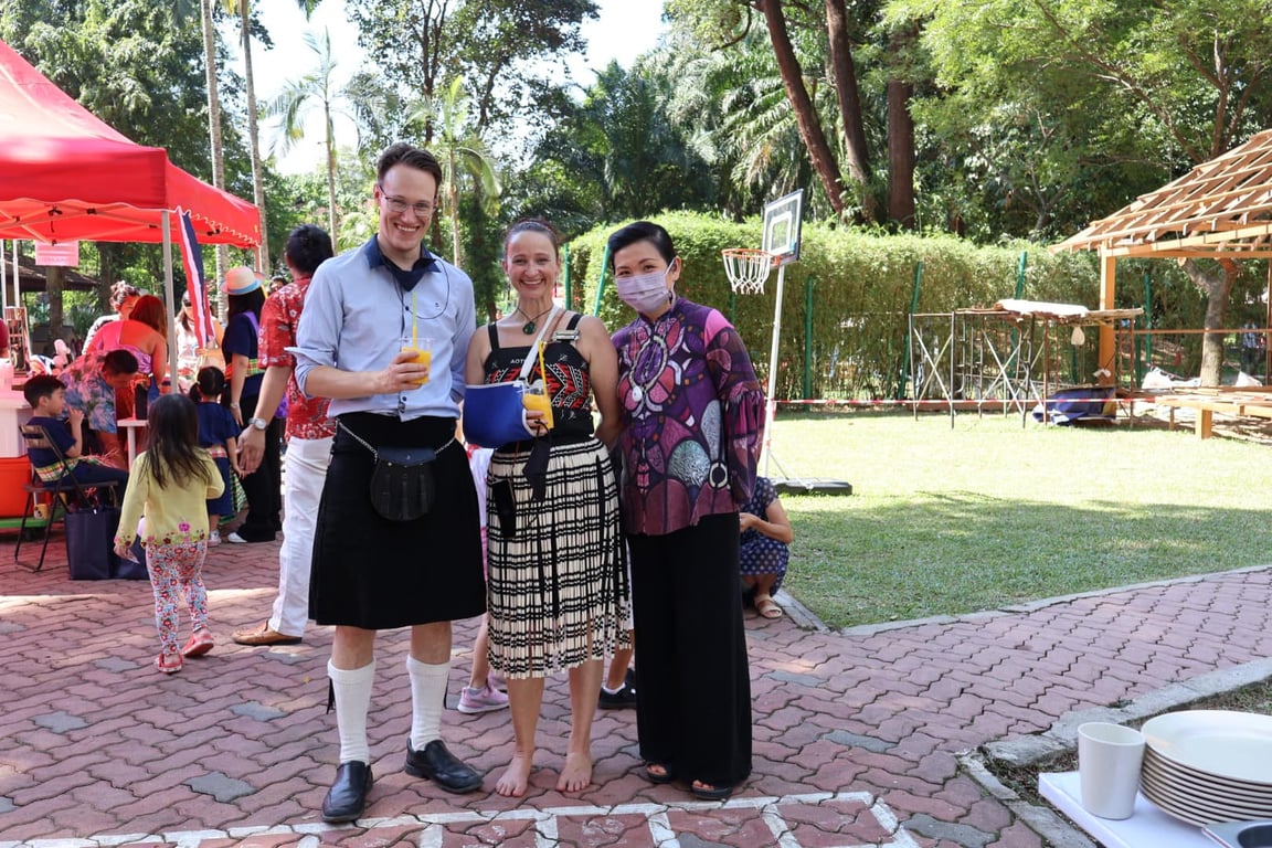 Students and their families celebrate the different cultures of the student community during International Parade Day on campus.