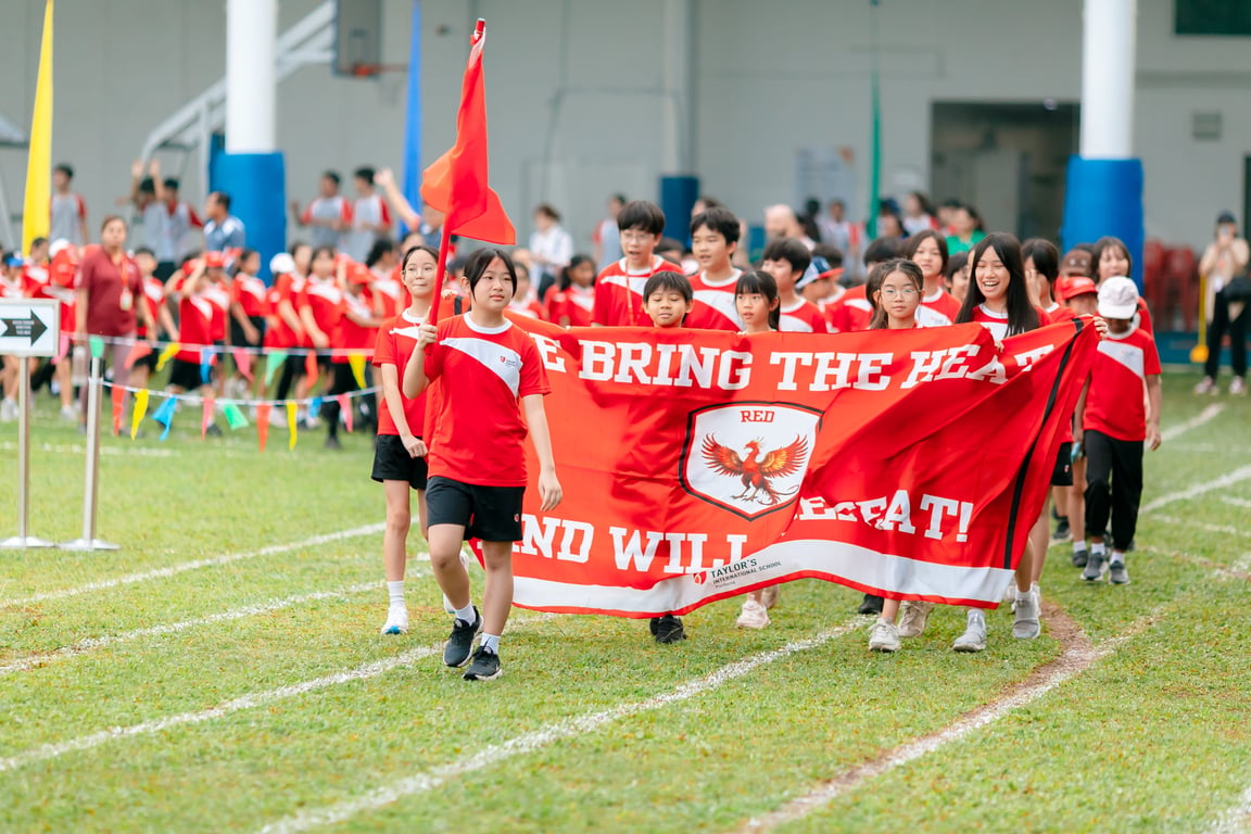 Red House students proudly represent their House during Sports Day.