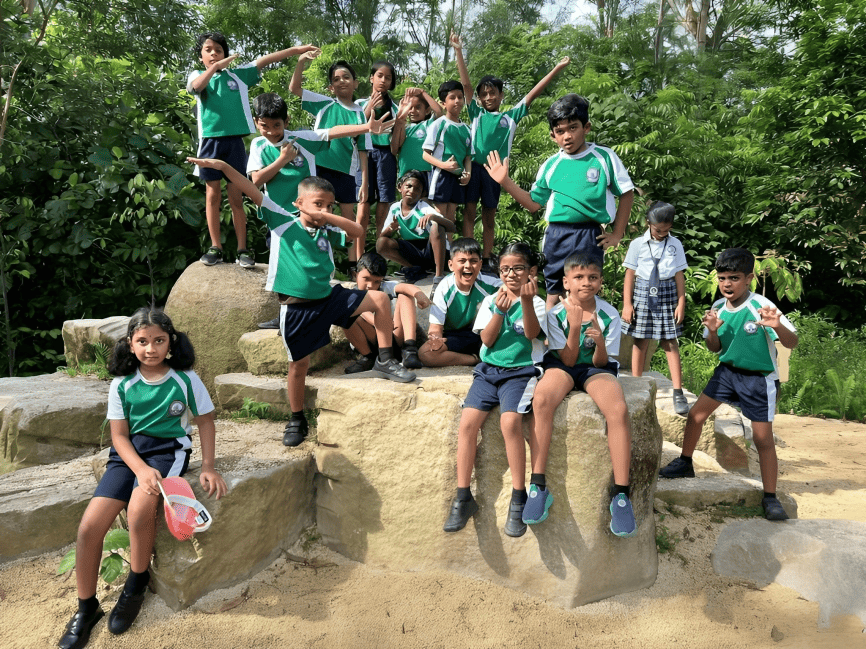 Students explore nature and have fun during an exciting outdoor learning adventure.