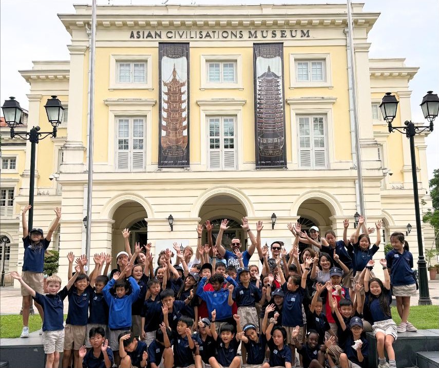 Grade 3 students on a cultural trip to the Asian Civilisations Museum, where they learned about the influence of Asian culture.