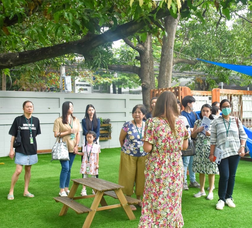 Families at GIS Bangkok open day.