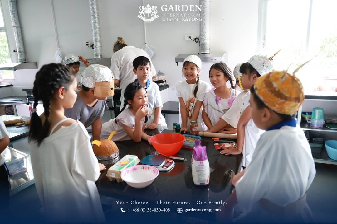 Students participating in a Roman-themed workshop day.